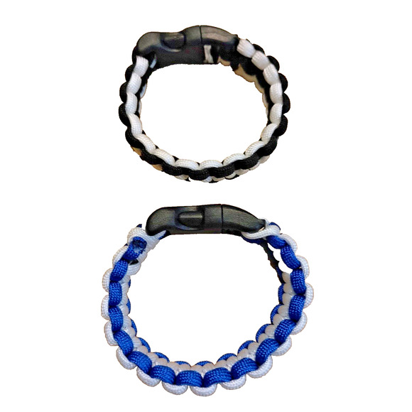 Multi Colored Paracord Hand-Woven Chinese Knot Bracelets Unisex Set of 2 New! - Picture 5 of 5